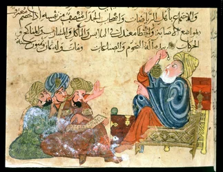 MS Ahmed III 3206 Aristoteles lehrt, Illustration aus 